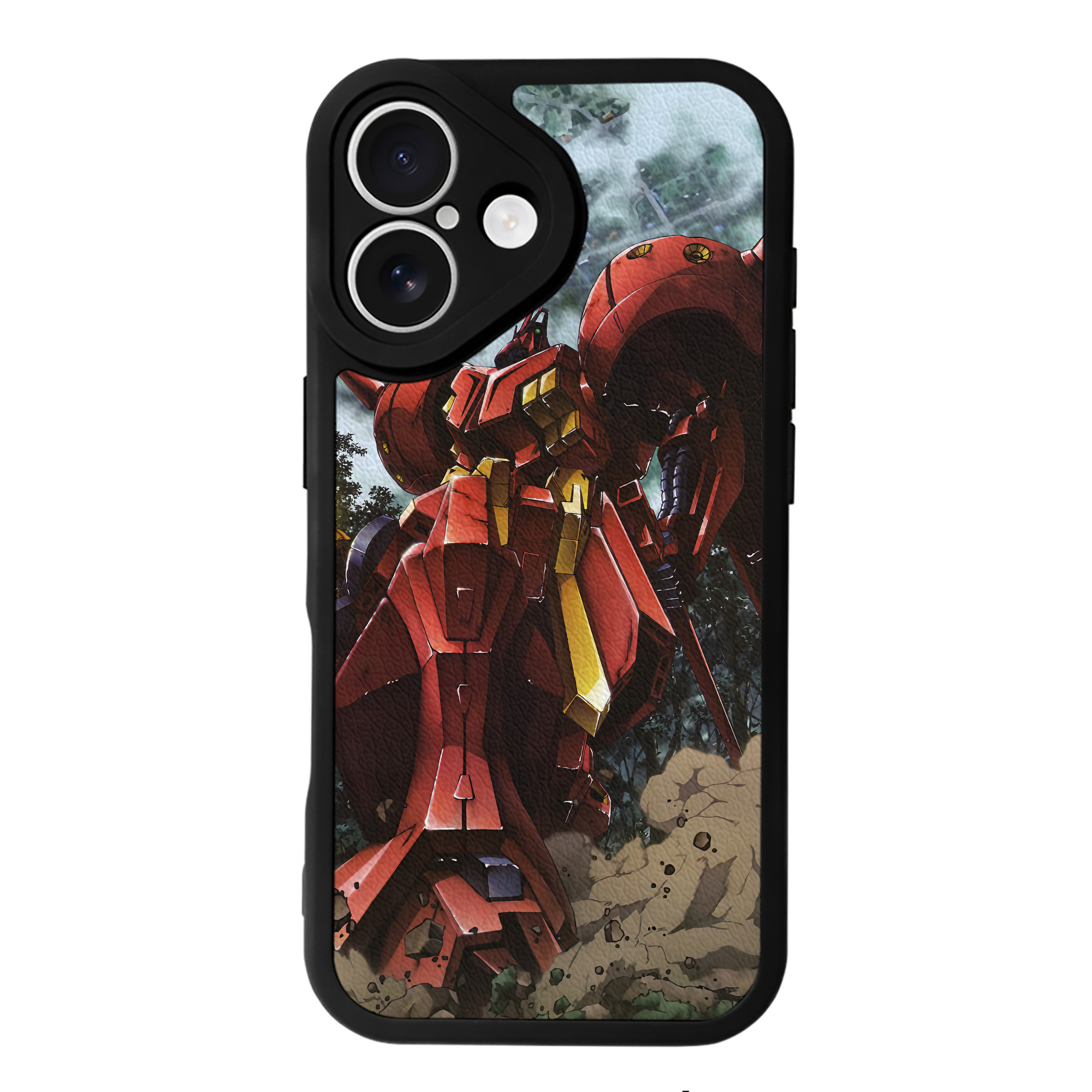 （画像用） 機動戦士ガンダム Mobile Suit Gundam 【iPhone 16シリーズ対応】シリコンスマホケース（レザー調） 材質：シリコン